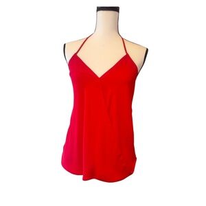 EVENUEL DESIGNER red halter blouse women’s size medium
